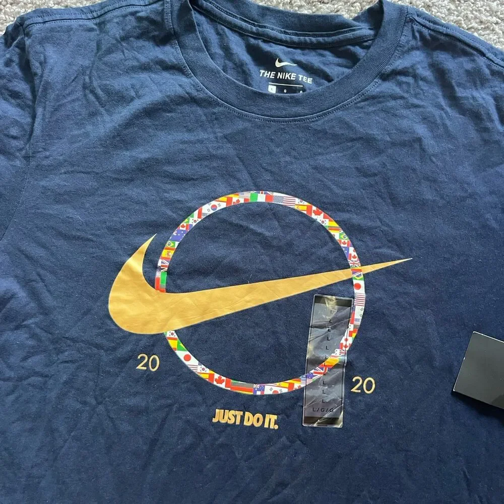 NEW Nike 2020 Olympics T Shirt Flags Dri Fit Mens Size Large CT6871-451